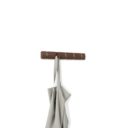 Umbra Umbra 318850-1227 20 x 2.75 x 1.5 in. Flip 5-Hook Wall Mounted Floating Coat Rack; Light Walnut & Warm Gold 318850-1227